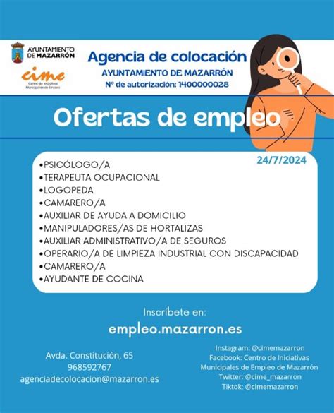 Ofertas de empleo en Mazarrón 